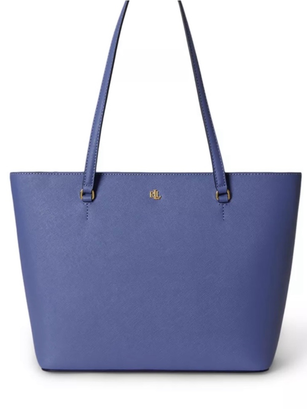 Lauren Ralph Lauren Crosshatch Leather Karly Tote Handbag